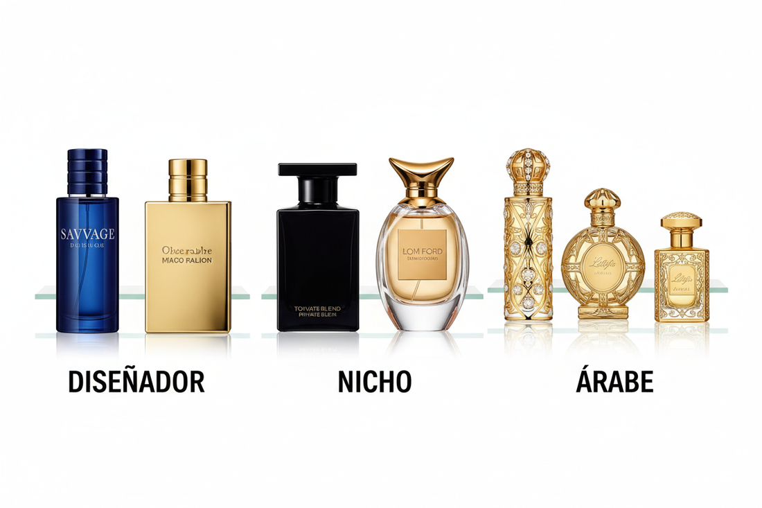 Perfumes Diseñador vs Nicho vs Árabe: ¿Cuál es la Diferencia Real?