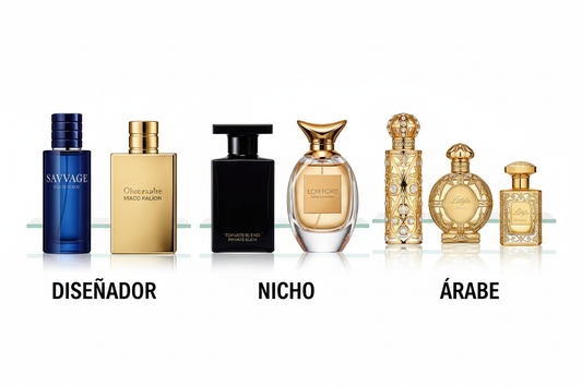 Perfumes Diseñador vs Nicho vs Árabe: ¿Cuál es la Diferencia Real?